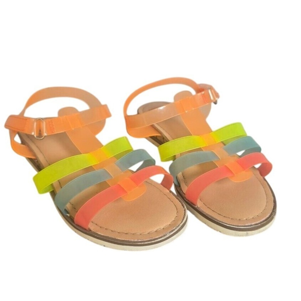 DV Dolce Vita Dula Jelly Fisherman Sandals Size 1 Colorful Adjustable Straps